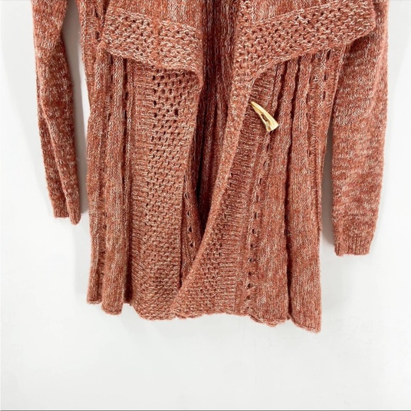 Anthropologie Rosie Neira Sweater Rust Long Sleeve Cardigan XSP - Picture 5 of 10